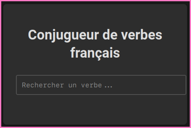 Screenshot du Conjugueur