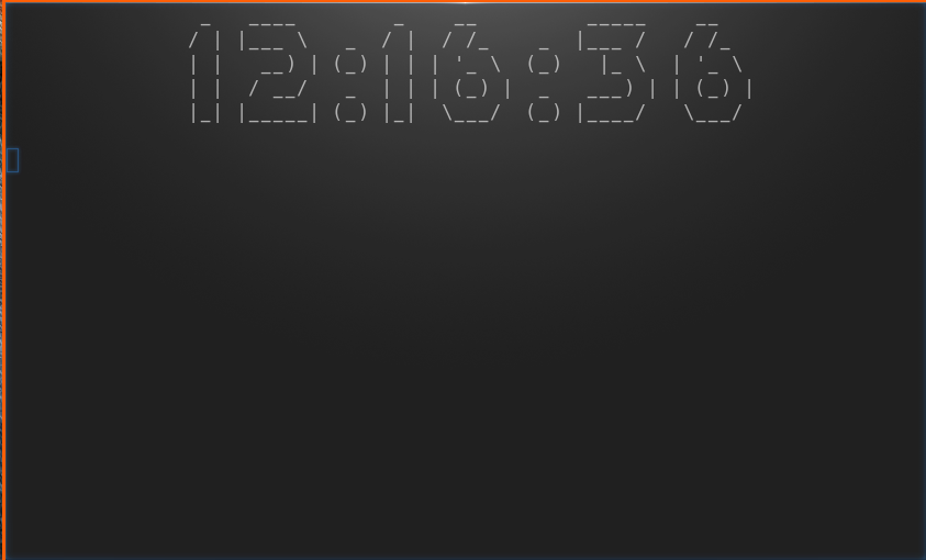 This shows a black terminal window with the hour in very big letters.
